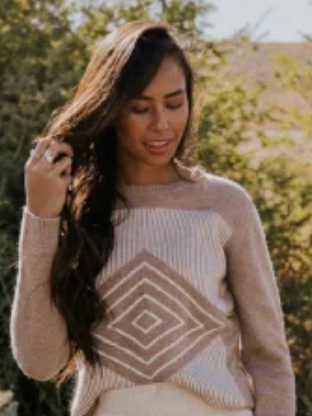 Roolee Geometric Pattern Sweater - Size L